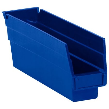 Bsc Preferred 11 5/8 x 2 3/4 x 4'' Blue Plastic Shelf Bin Boxes, 36PK BUY00013879